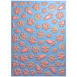 Honey Bee Stamps Paw Prints - 3D Embossing Folder