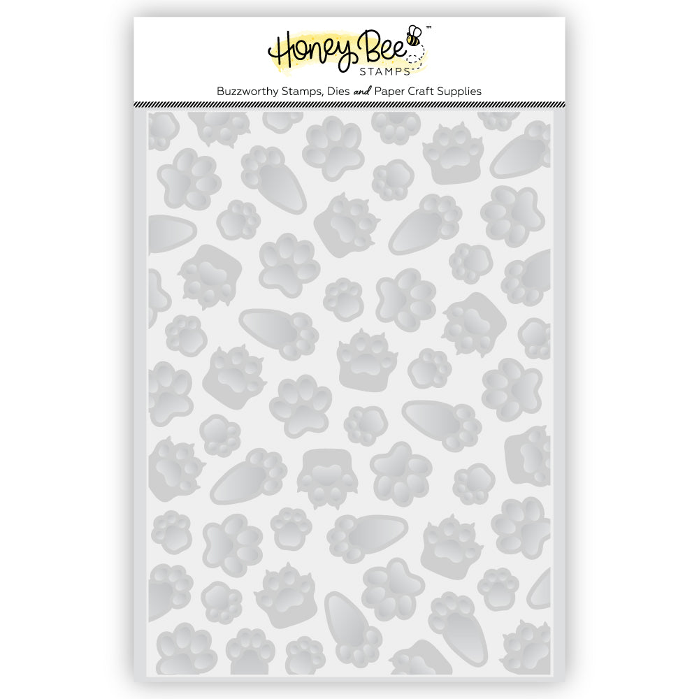 Honey Bee Stamps Paw Prints - 3D Embossing Folder