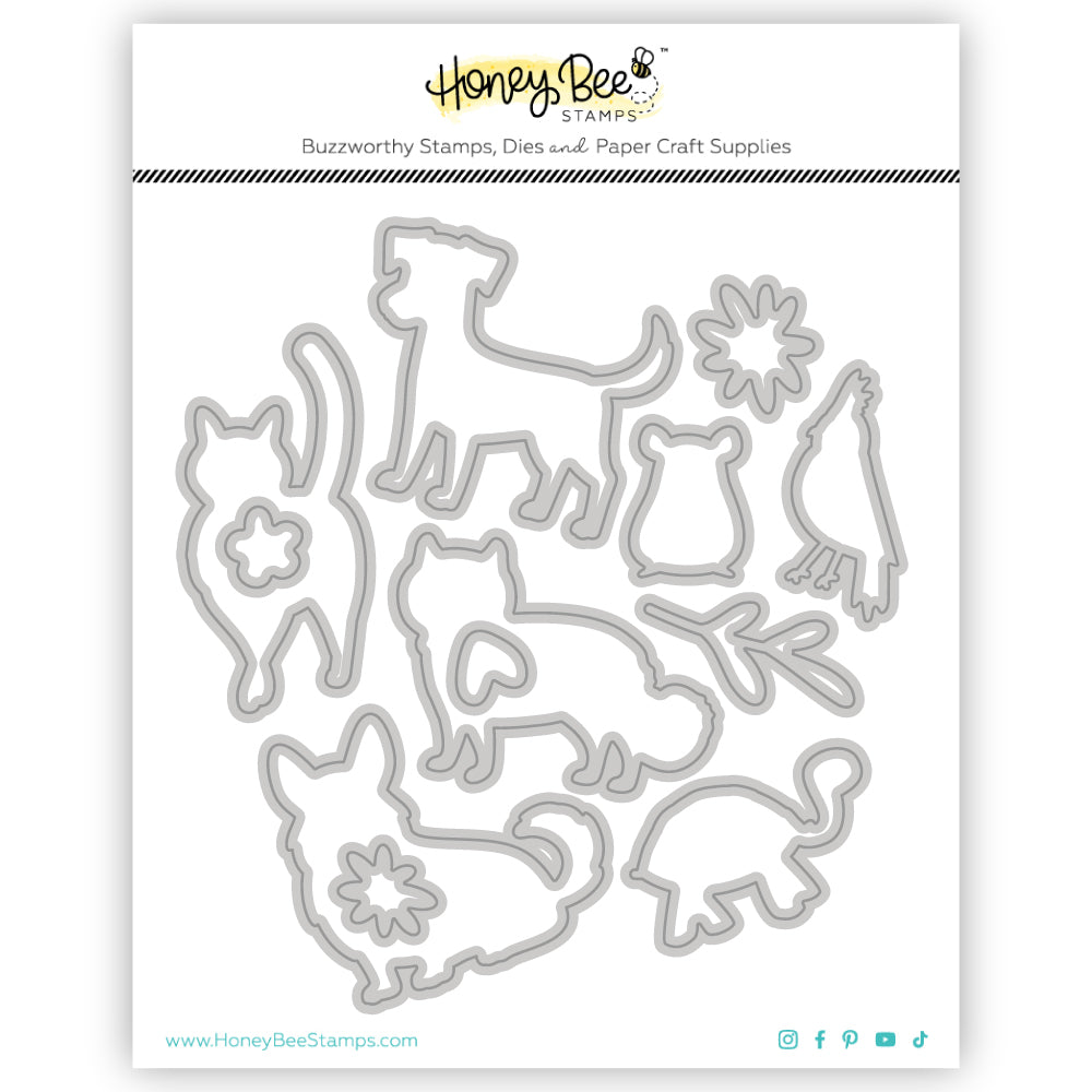 Honey Bee Stamps Paws & Purrs - Coordinating Honey Cuts