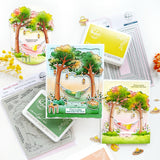 Pinkfresh Studio Peaceful Pause Cling Stamp/ Die/ Stencil Bundle