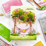 Pinkfresh Studio Peaceful Pause Cling Stamp/ Die/ Stencil Bundle