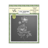 Lisa Horton Crafts Embossing Folder and Die & stencil Peony Rose Stem Bundle