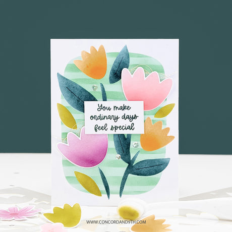 Concord & 9th Petal Portraits Stamp Set (4 x 4) & Die Bundle