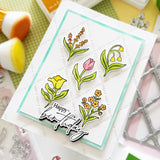 Pinkfresh Studio Petite Florals Stamp, die & stencil Bundle