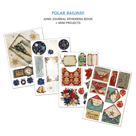 Ciao Bella Polar Railway A4 Junk Journal Ephemera Book (32pcs) (CBB018)