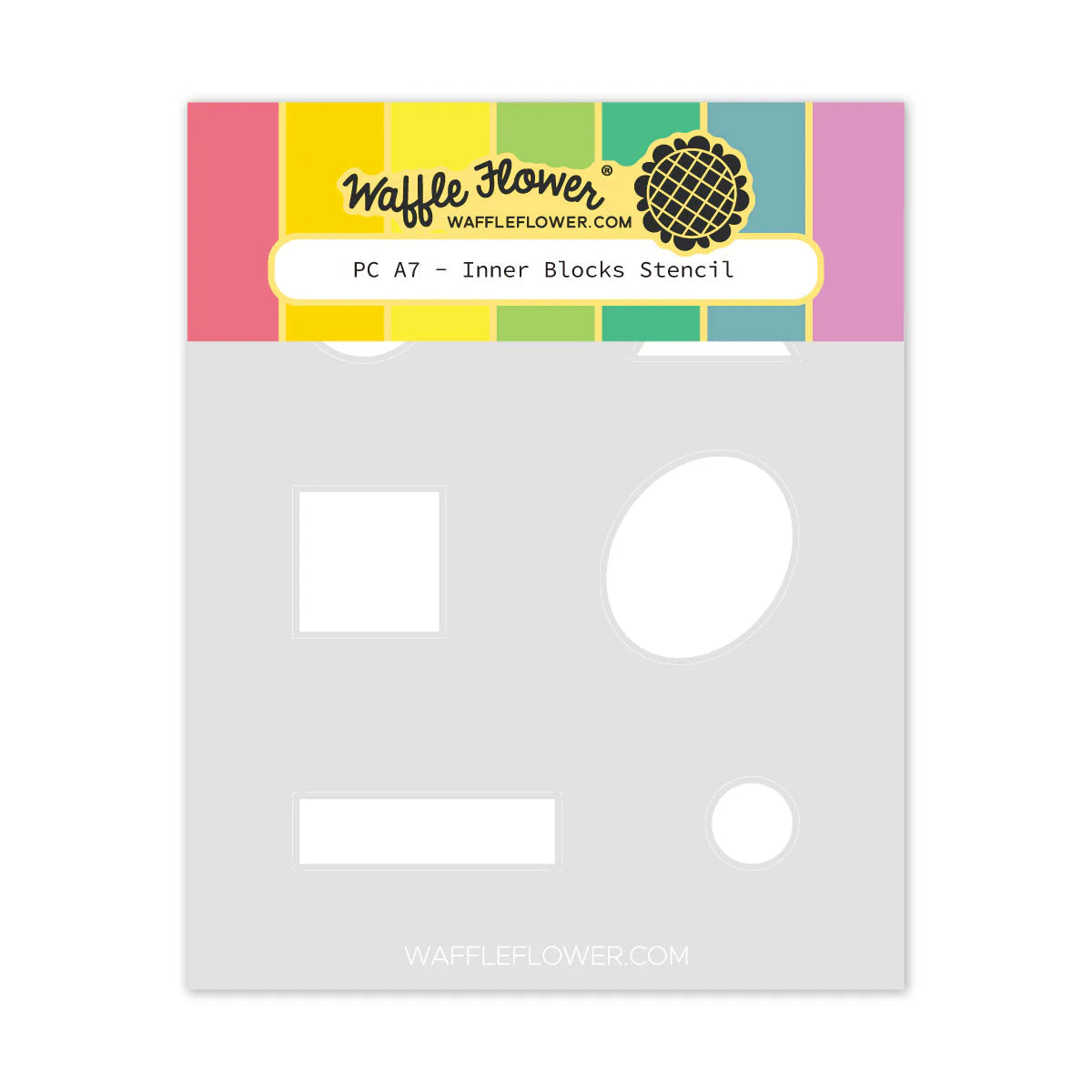 Waffle Flower Crafts Postage Collage A7 Inner Blocks Stencil