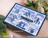 Waffle Flower Crafts Postage Collage A7 Inner Blocks Stencil