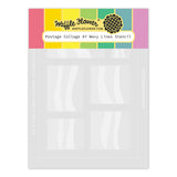 Waffle Flower Crafts Postage Collage A7 Wavy Lines Stencil