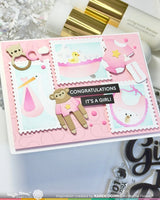 Waffle Flower Postage Collage Baby Icons Die - 422526