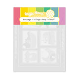 Waffle Flower Postage Collage Baby Stencil - 422523