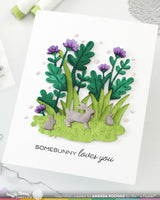 Waffle Flower Craft Postage Collage Bunny Silhouettes Die