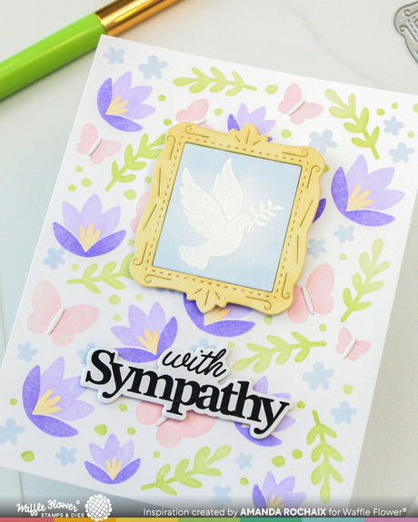 Waffle Flower Craft Postage Collage Easter Silhouettes Stamp Set