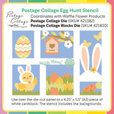 Waffle Flower Craft Postage Collage Egg Hunt Stencil