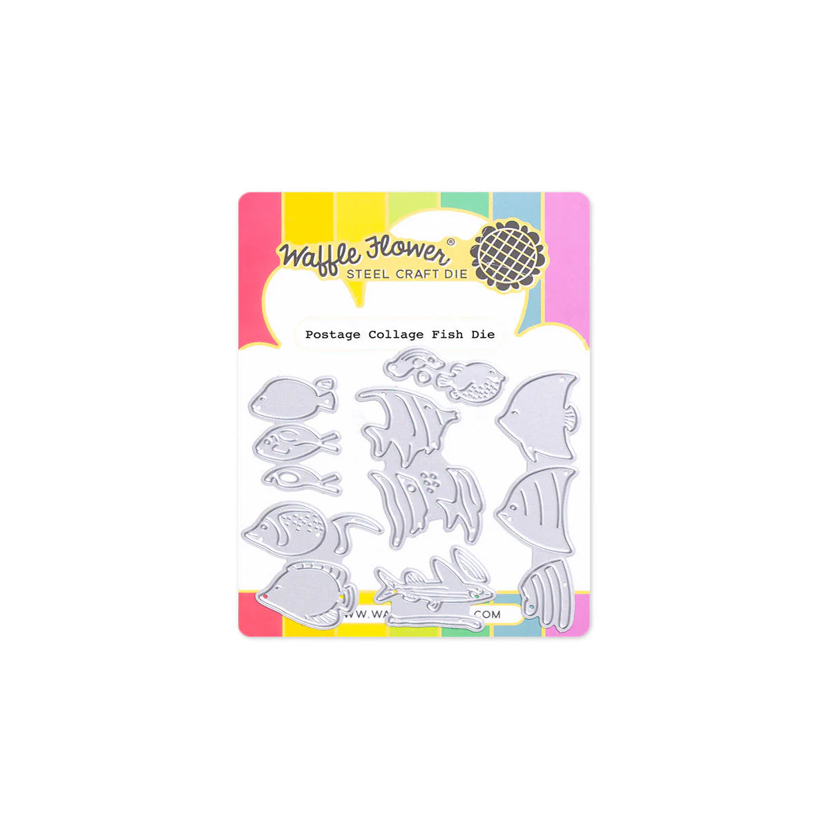 Waffle Flower Postage Collage Fish Die (422463)
