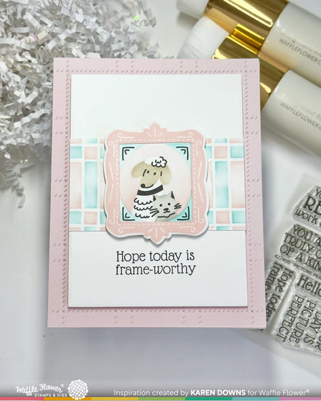 Waffle Flower Crafts Postage Collage Frames Combo