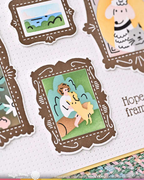 Waffle Flower Crafts Postage Collage Frames Combo