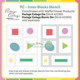 Waffle Flower Crafts Postage Collage Inner Blocks Stencil