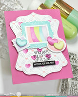 Waffle Flower Crafts Postage Collage Inner Blocks Stencil