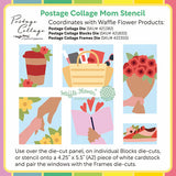 Waffle Flower Crafts Postage Collage Mom Stencil