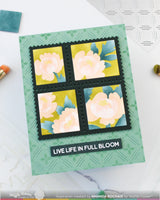 Waffle Flower Craft Postage Collage Peony Stencil
