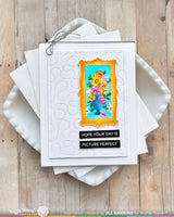 Waffle Flower Crafts Postage Collage Picture Perfect Stencil