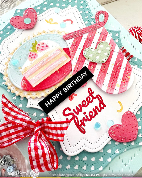 Waffle Flower Craft Postage Collage Piped Letters Stamp Set