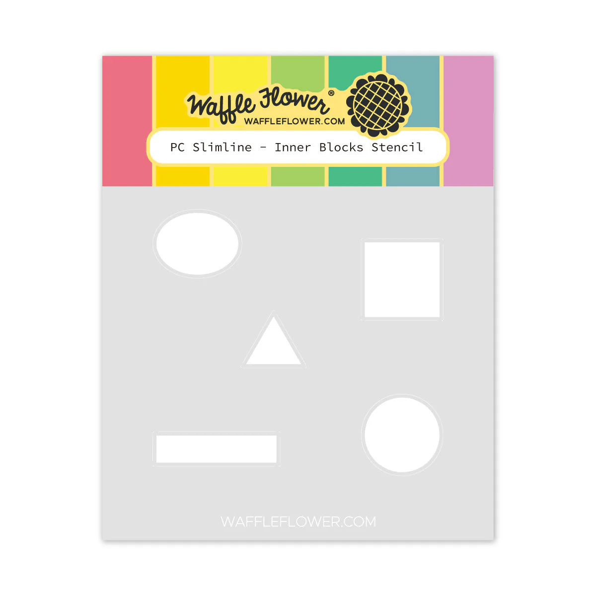 Waffle Flower Crafts Postage Collage Slimline Inner Blocks Stencil