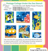 Waffle Flower Postage Collage Under the Sea Stencil (422421)