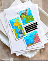 Waffle Flower Postage Collage Under the Sea Stencil (422421)