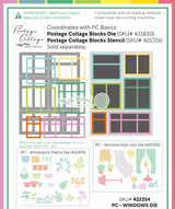 Waffle Flower Postage Collage Windows Die - 422354