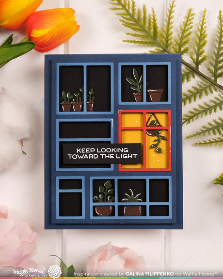 Waffle Flower Postage Collage Windowsill Plants Die - 422476