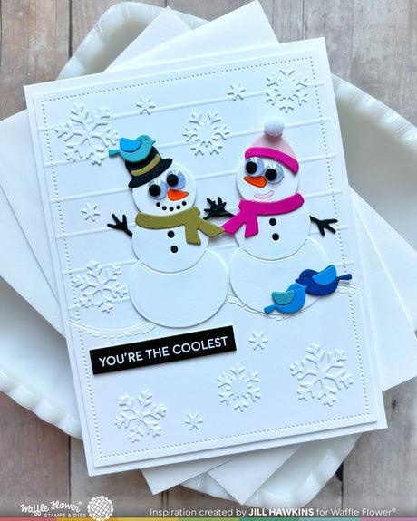 Waffle Flower Crafts Postage Collage Winter Add-ons Die