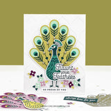 Concord & 9th Pretty Peacock Stamp Set (6 x 8) & Die Bundle