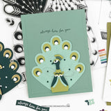 Concord & 9th Pretty Peacock Stamp Set (6 x 8) & Die Bundle