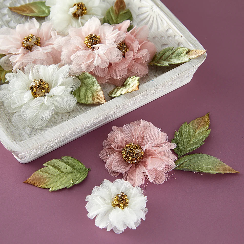 Prima Marketing Buttons & Keepsakes by Frank Garcia Sheer Beauties Dimensional Flowers