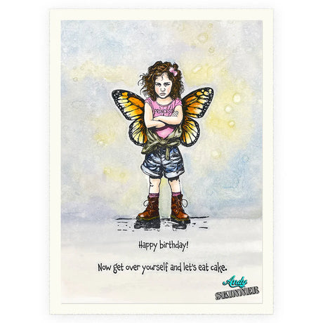 Katy Sue Designs Andy Skinner Princess Attitude Pre Cut Rubber Stamp Set – Andy Skinner