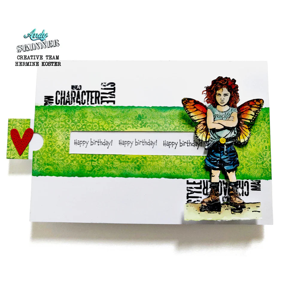 Katy Sue Designs Andy Skinner Princess Attitude Pre Cut Rubber Stamp Set – Andy Skinner