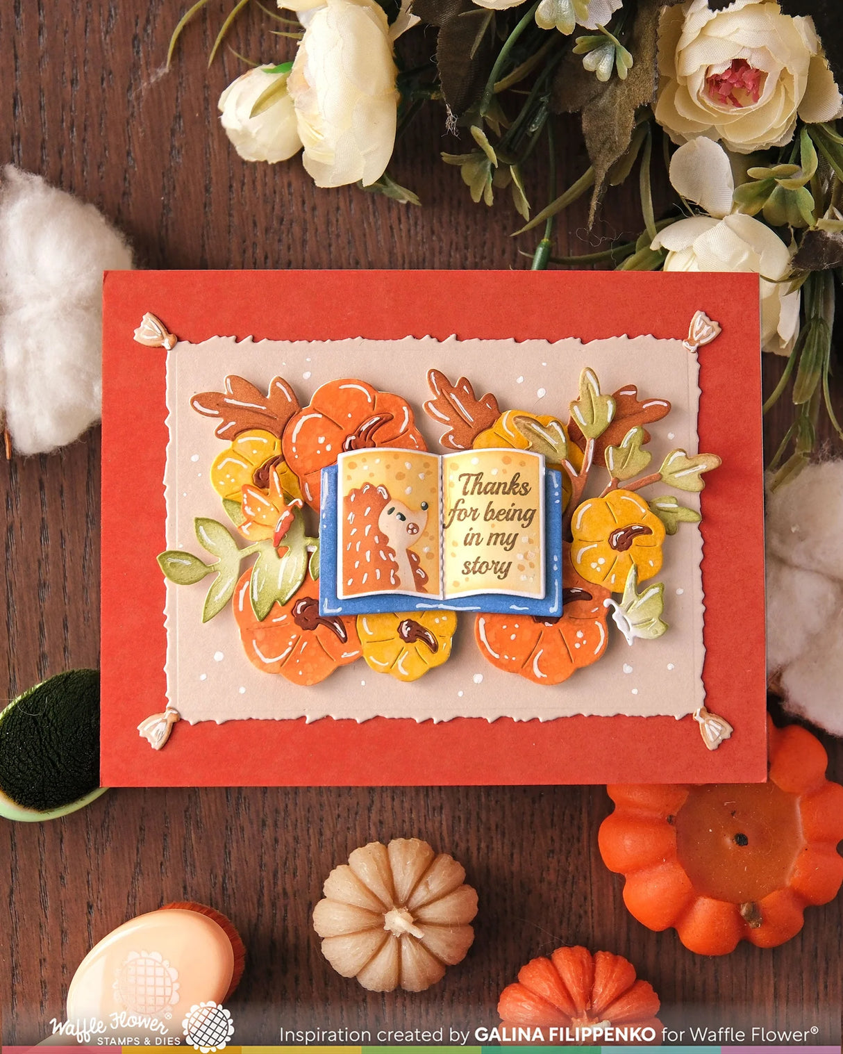 Waffle Flower Pumpkin Time Texture Die