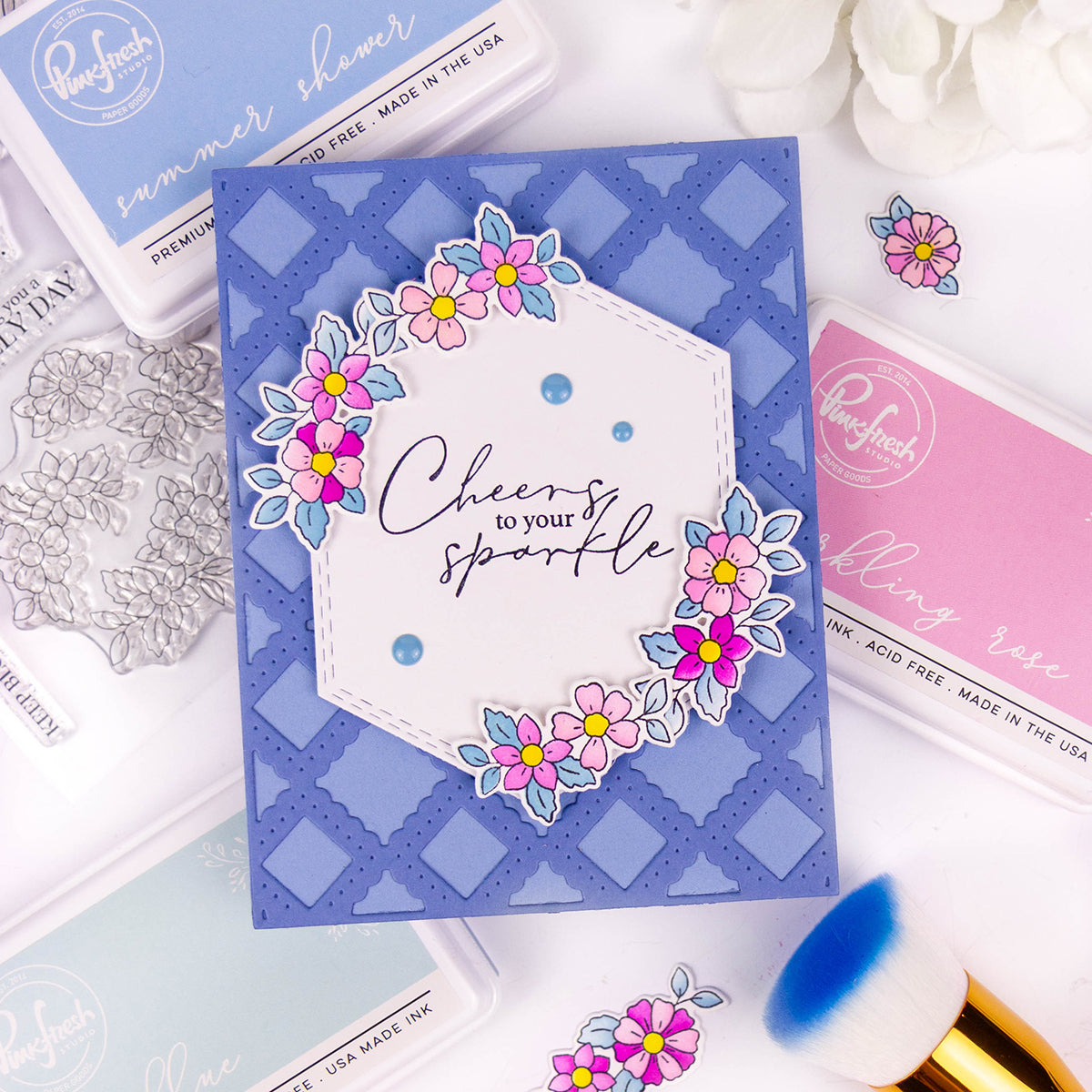 Pinkfresh Studio Fragrance Notes Stamp, Die & Stencil Bundle