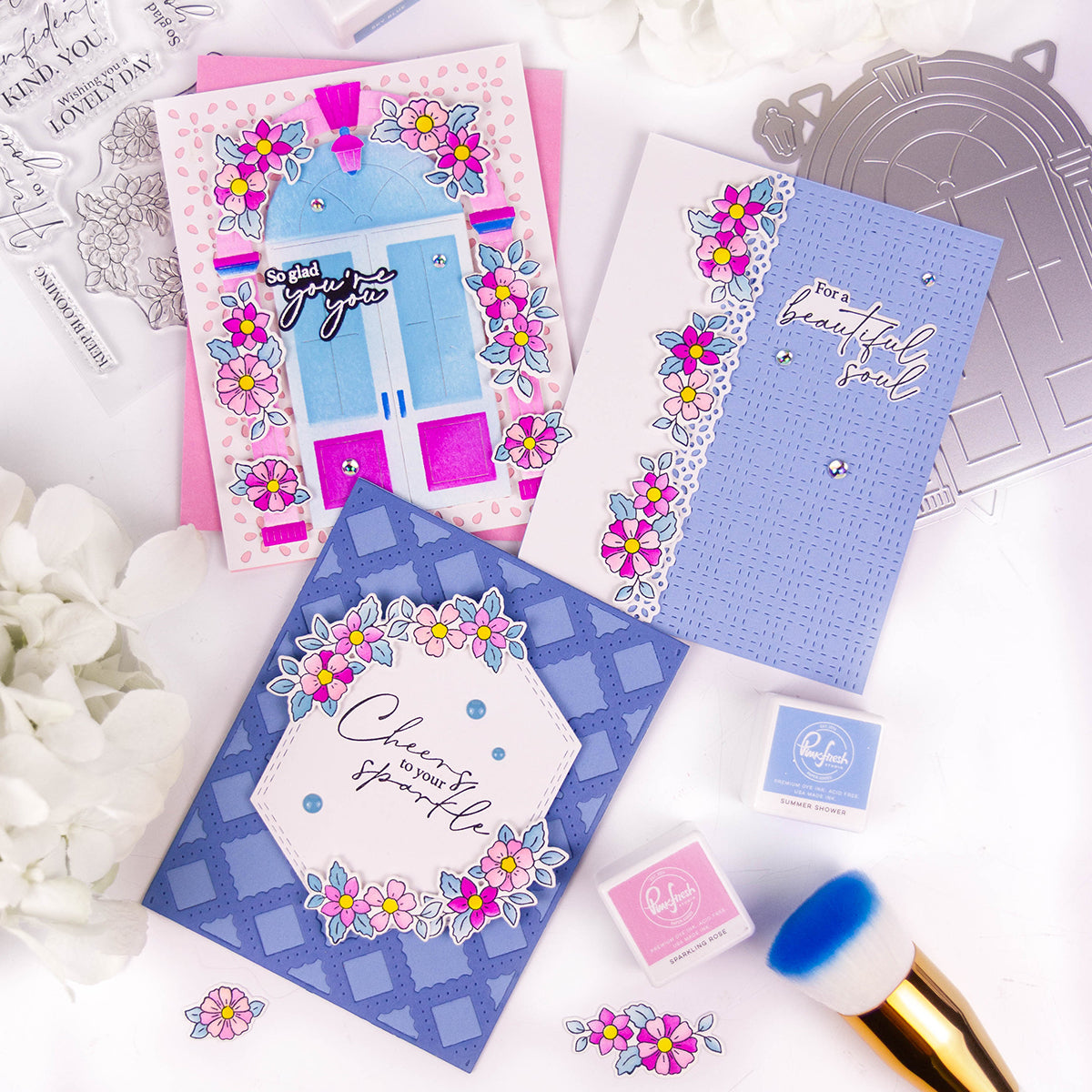 Pinkfresh Studio Fragrance Notes Stamp, Die & Stencil Bundle