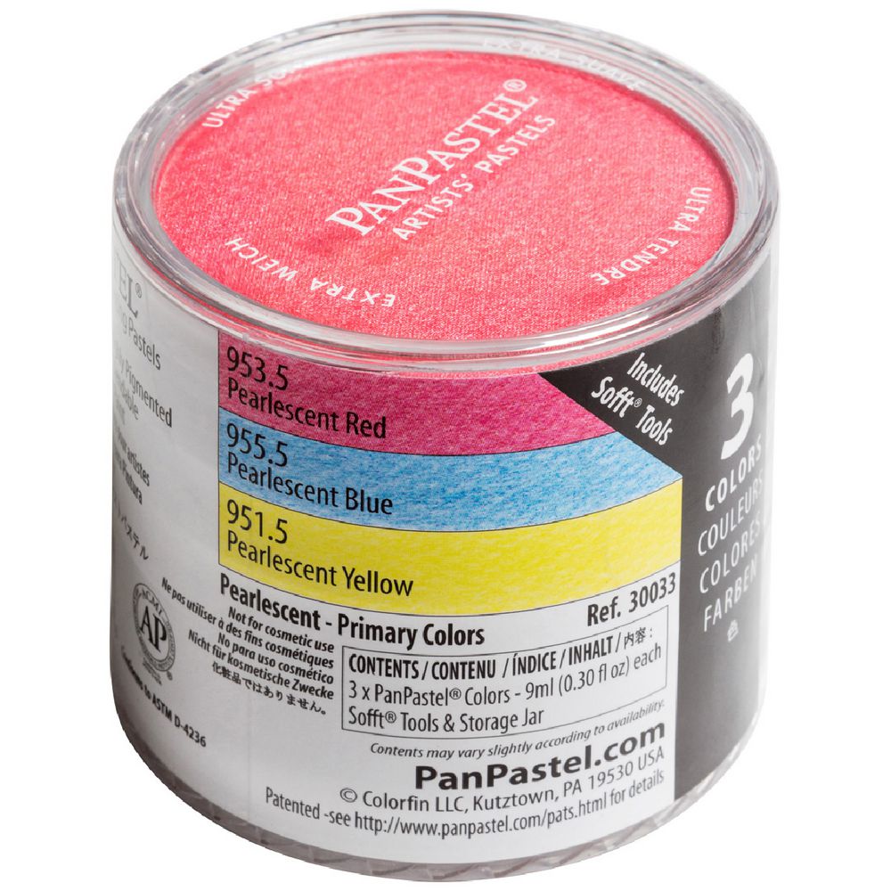 PanPastel Ultra Soft Pastel 3 Colour Pearlescent Primary Set
