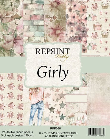 Reprint Girly 6x6 Inch Paper Pack (RPP096)