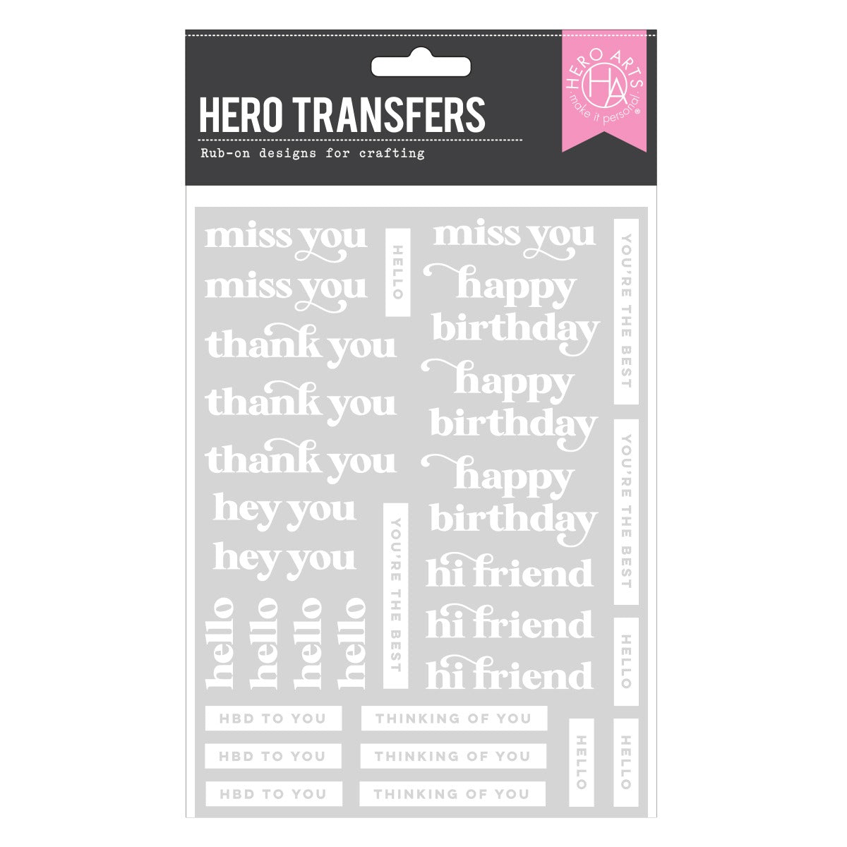 Hero Arts Hero Arts Must Have Messages Hero Transfers