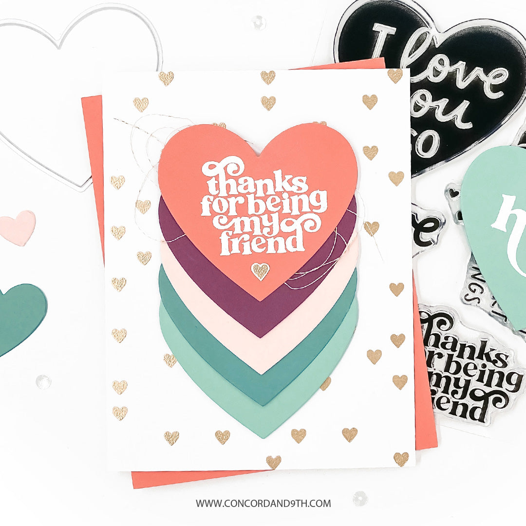 Concord & 9th Radiant Heart Stamp Set (4 x 6)