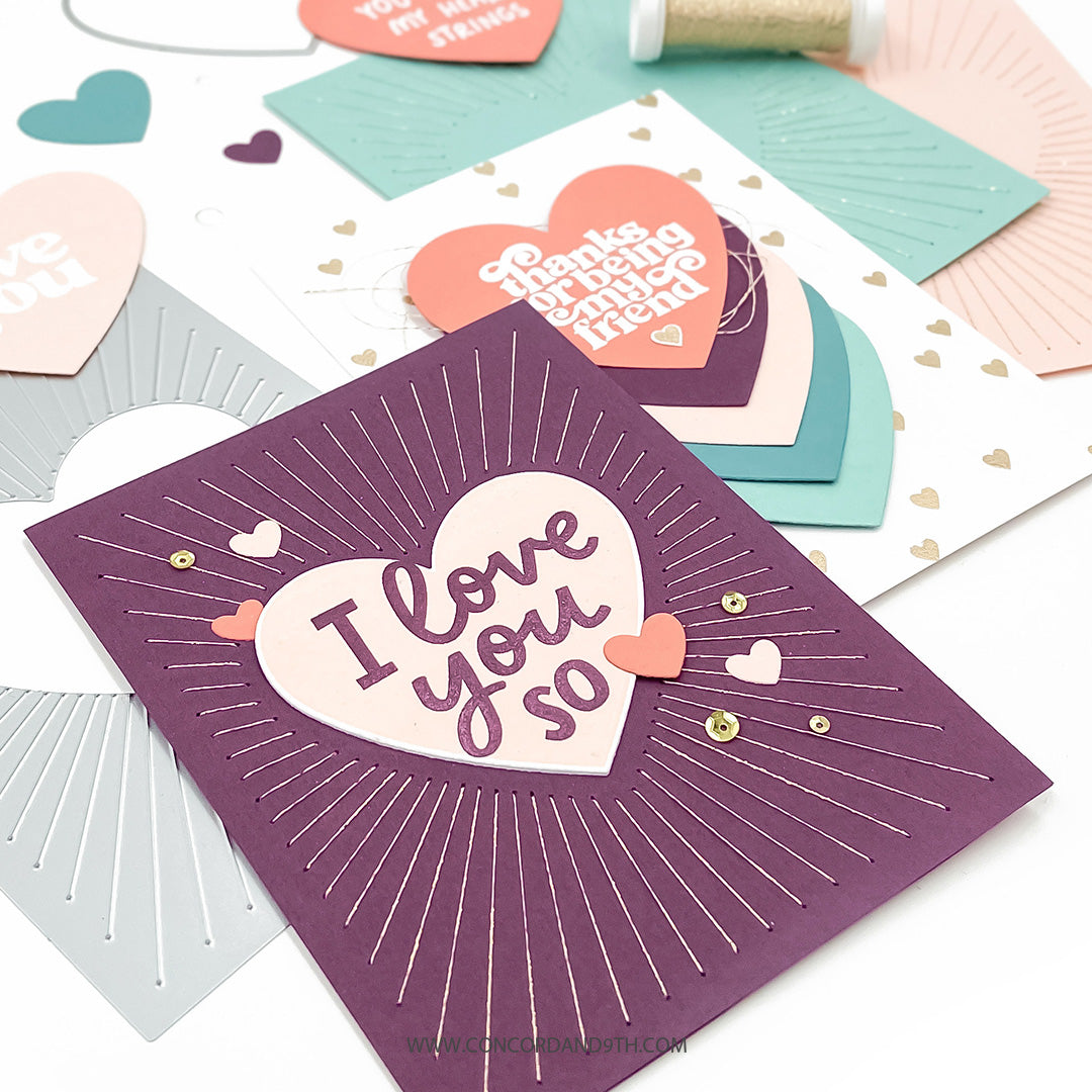 Concord & 9th Radiant Heart Stamp Set (4 x 6)