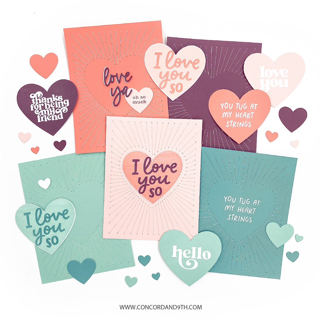 Concord & 9th Radiant Heart Stamp Set (4 x 6)