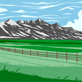 Honey Bee Stamps Range Scene - 6"x6" Set of 6 Layering Stencils