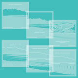 Honey Bee Stamps Range Scene - 6"x6" Set of 6 Layering Stencils