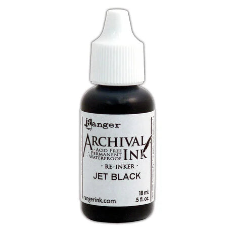 Ranger Ranger Archival Ink Re-Inkers Jet Black 0.5 fl oz (ARR30799)