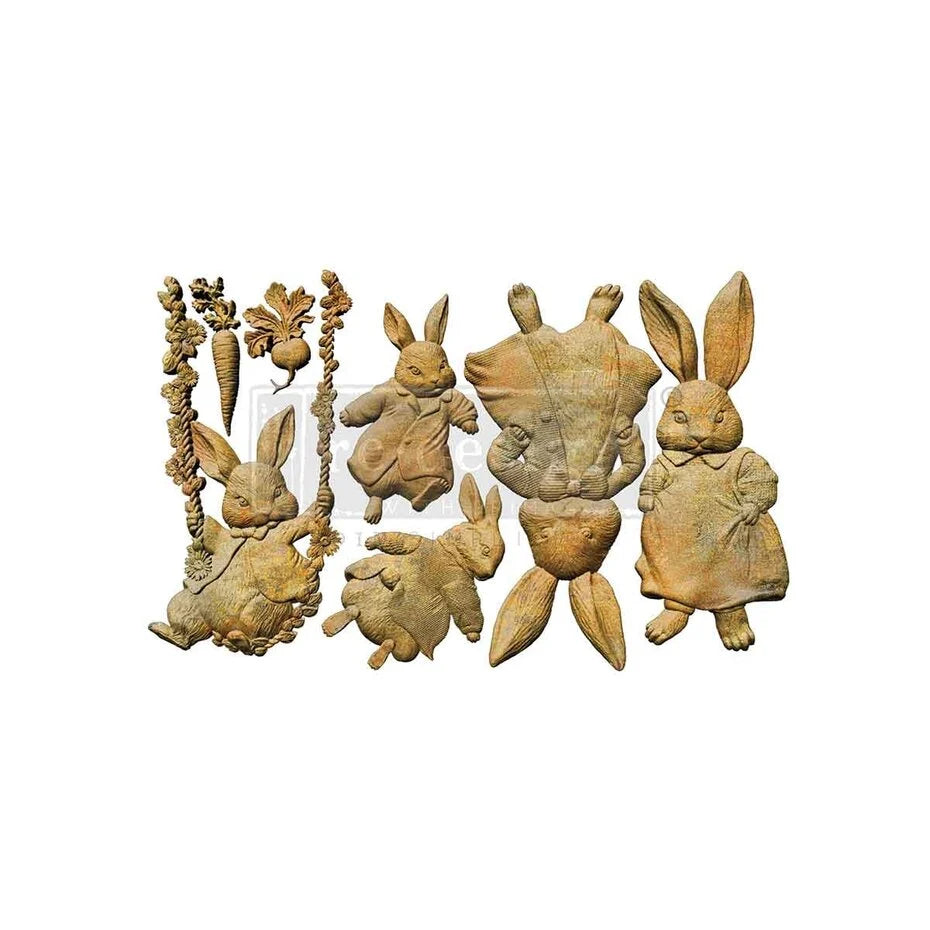 Re-Design with Prima Bunny Trail Tales 5x8 Inch Decor Moulds (681883)